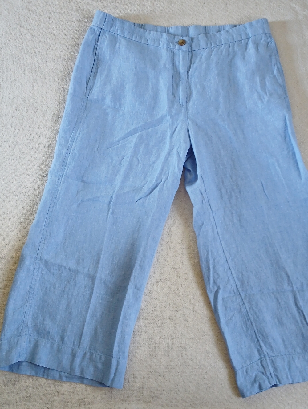 j.jill ♡ love linen blue pants petite large coastal